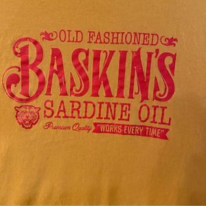 Bella Canvas Graphic T-Shirt "Baskin's Sardine Oil" Size 2XL